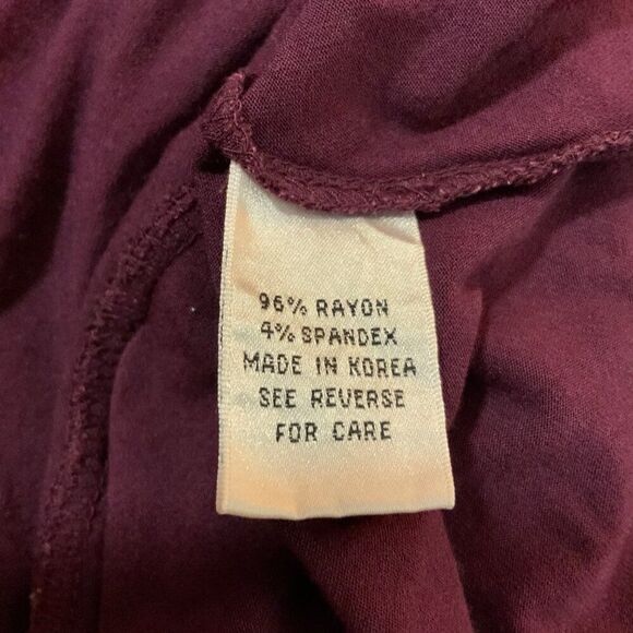 Talbots Purple Brown Belted Faux Wrap Jersey Knit Dress 4 Petite - Picture 10 of 10